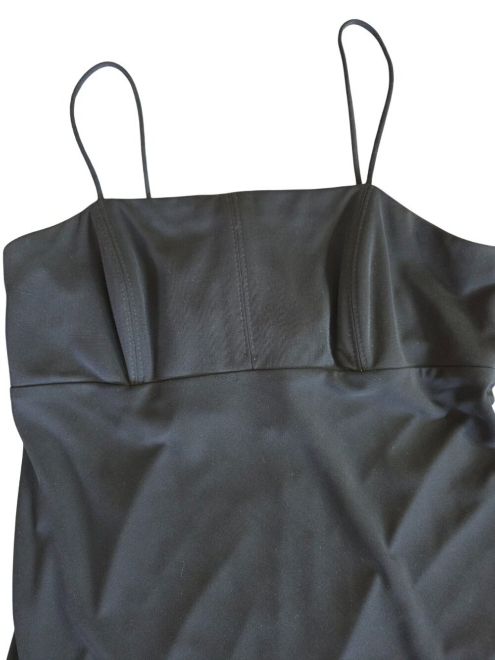 Y2K Coquette Goth Black Spaghetti Strap Long Maxi Evening Gown Size 13-14 - Picture 4 of 11